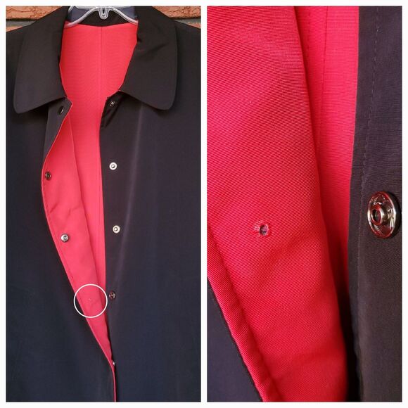 Centigrade Outerwear Reversible Jacket Sz XL Red Black Vintage Classic Car Coat - Picture 6 of 11